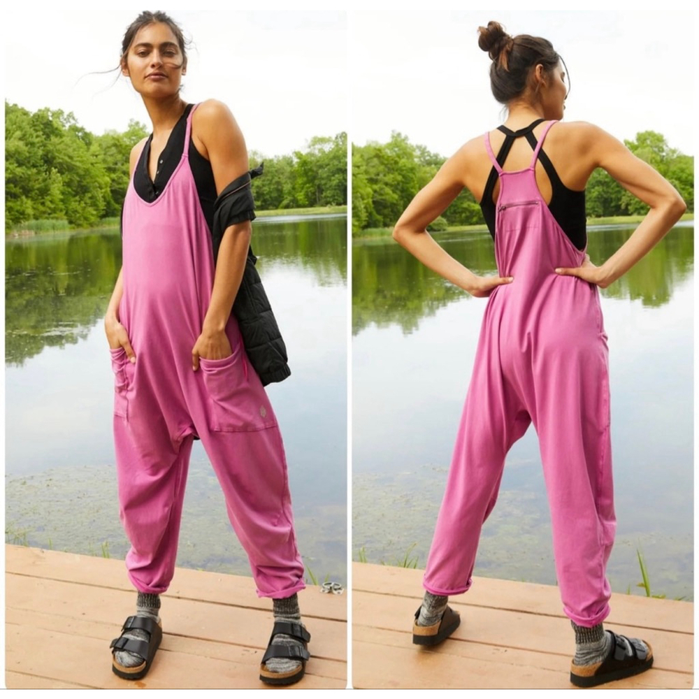 FP Movement by Free People Pink Relaxed Jumpsuit Romper